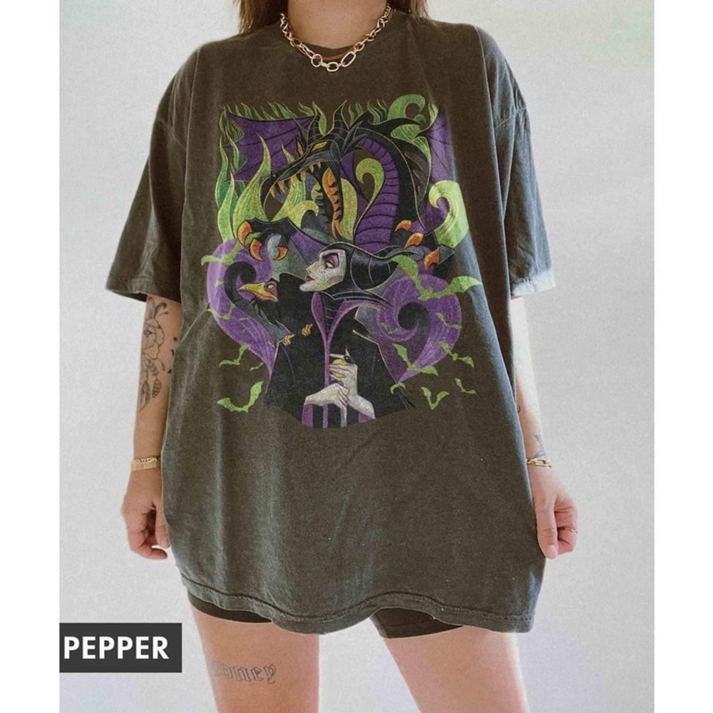 Retro Maleficent Shirt Halloween Villains Tshirt